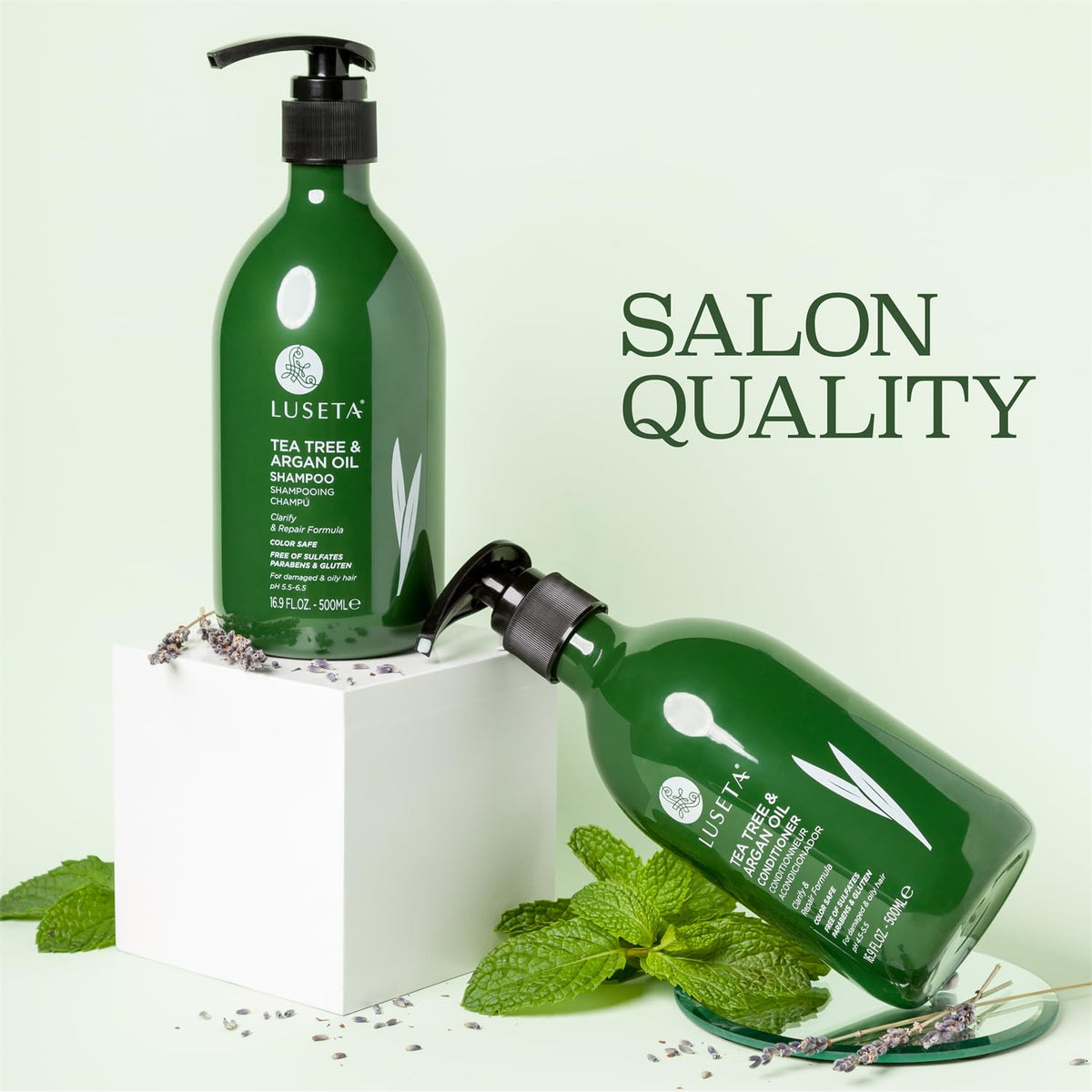 Luseta Rosemary Mint Shampoo and Conditioner Set for Hair Strengthening