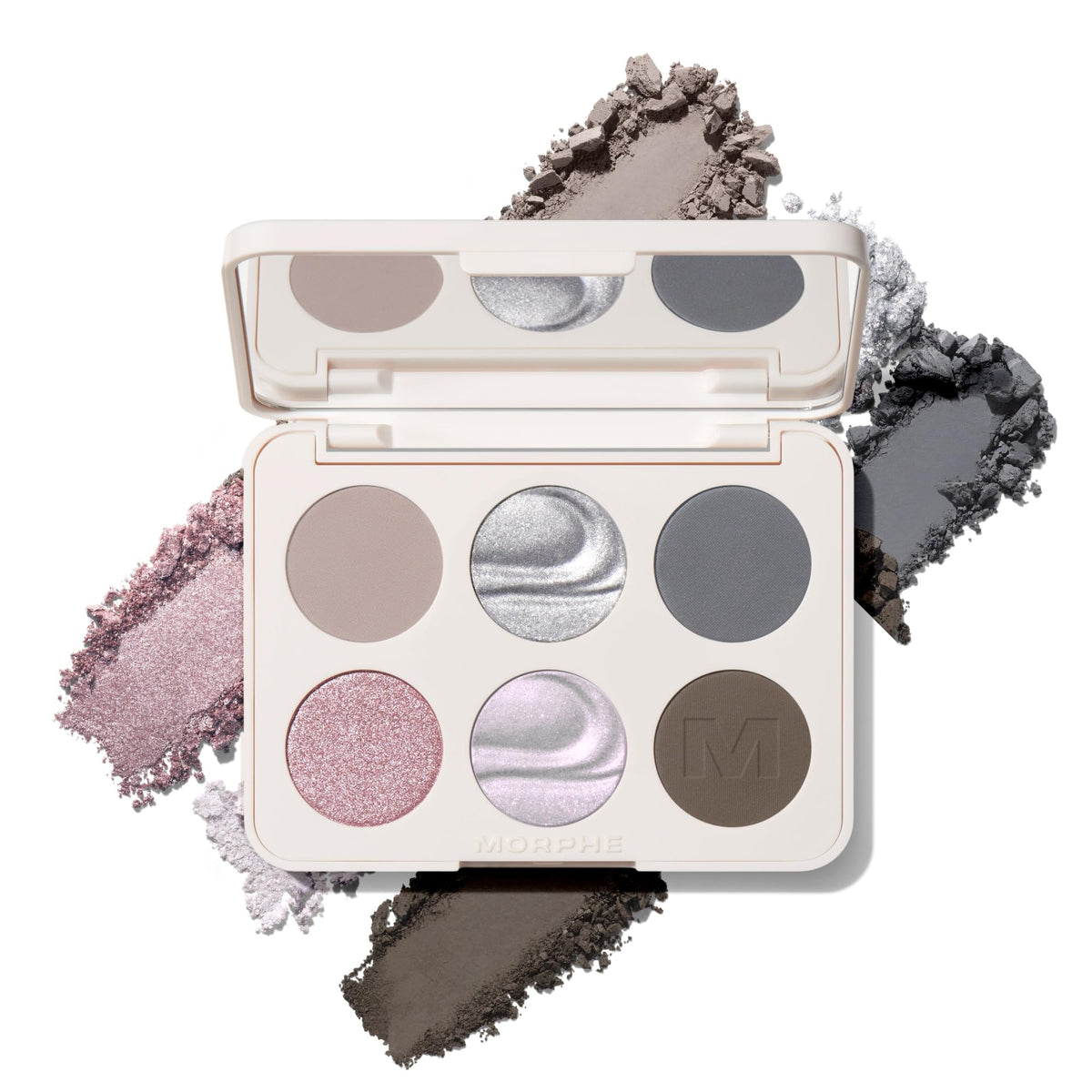 Morphe ChromaPlus 6-Pan Eyeshadow Palette - High Pigment Eye Makeup with Shimmer, Matte & Metallic Eye Shadow - Neutral Eyeshadow Makeup Collection for All-Day Wear - Outer Spice (0.26 oz)