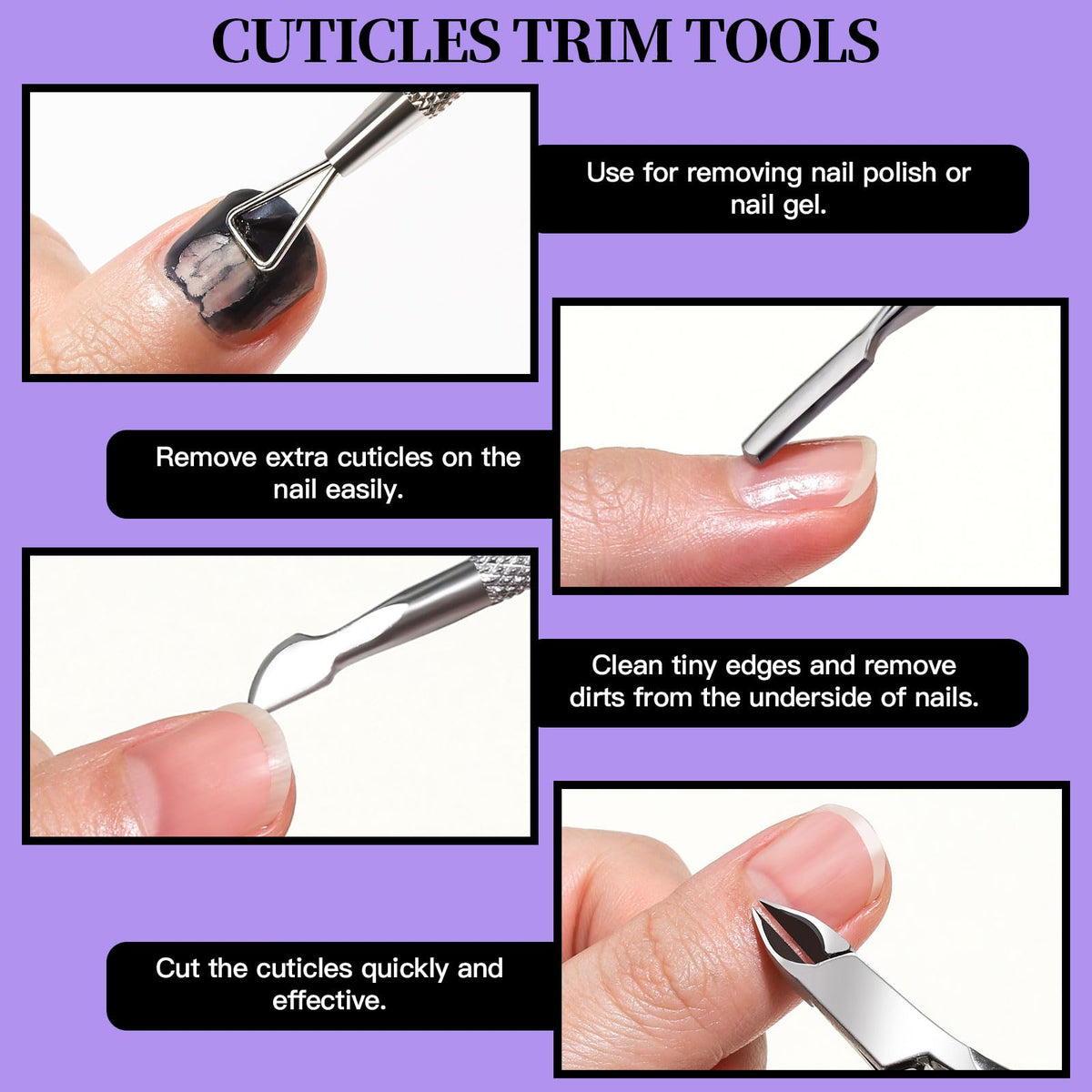 FANDAMEI Nail Care Kit, Nail Files 100/180, Nail Buffer Block, Cuticle Nippers, Cuticle Trimmer, Cuticle Pusher, Nail Tools, Nail Kit, Pedicure & Manicure Tools, Nail Prep Kit, Manicure Kit for Women