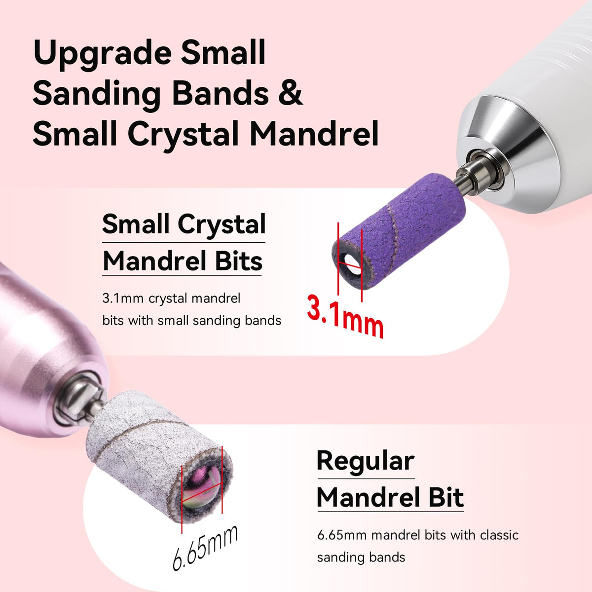 Makartt Nail Drill Sanding Bands - 100Pcs 80/120/180/240 4 Color Grit File