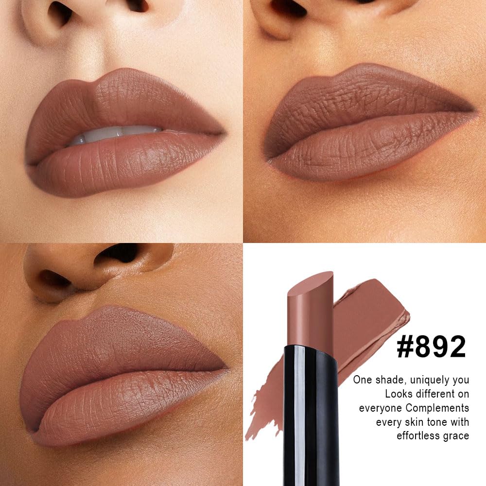 evpct Rich Rose Velvet Matte Lipstick Long Lasting Waterproof for Women