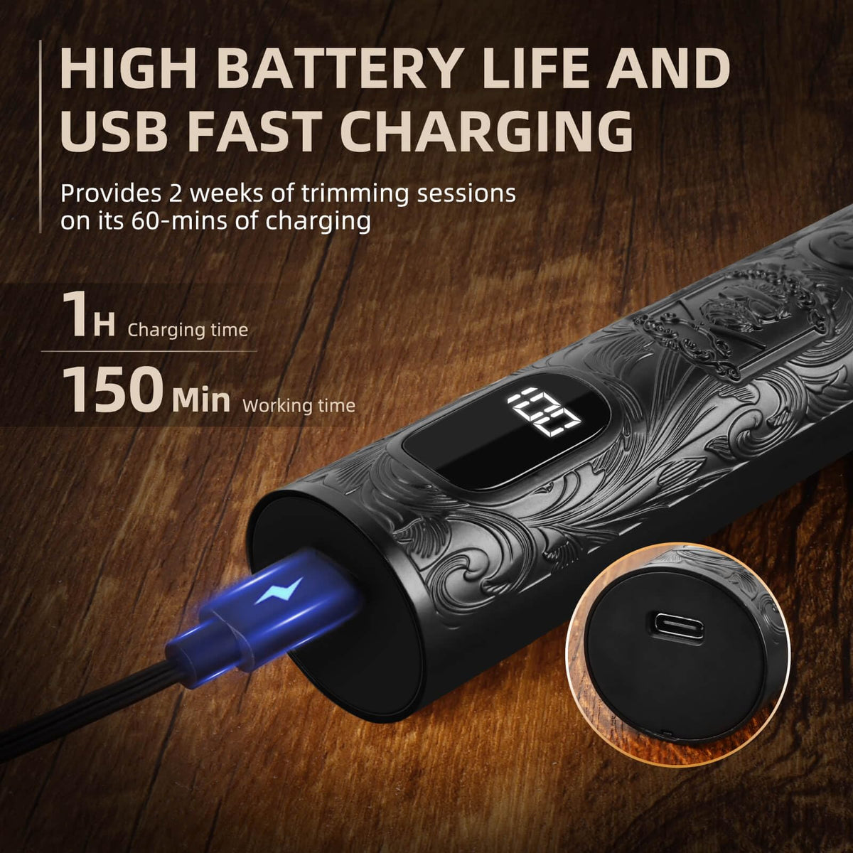 Ufree Professional Beard Trimmer for Men, Electric Shaver Razor, Men Gift