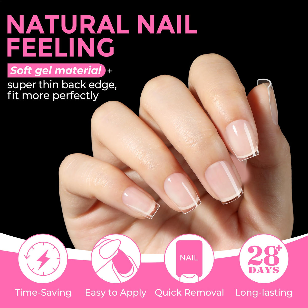 UNA GELLA Solid Nail Glue Super Strong for Press On Nails & Nail Tips 15g