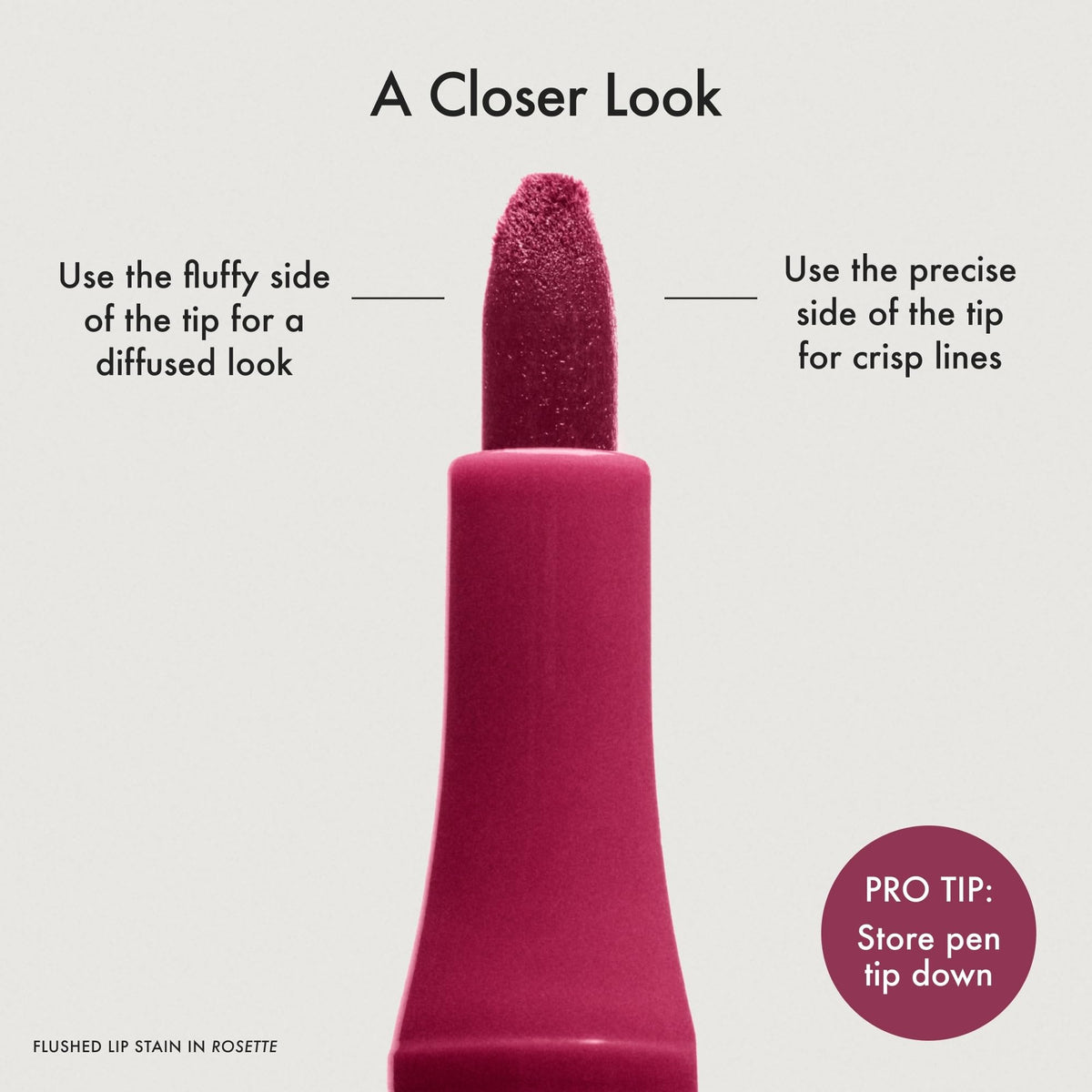 Summer Fridays Flushed Lip Stain Liner, 12hr Wear & Transfer-Proof, Rosette