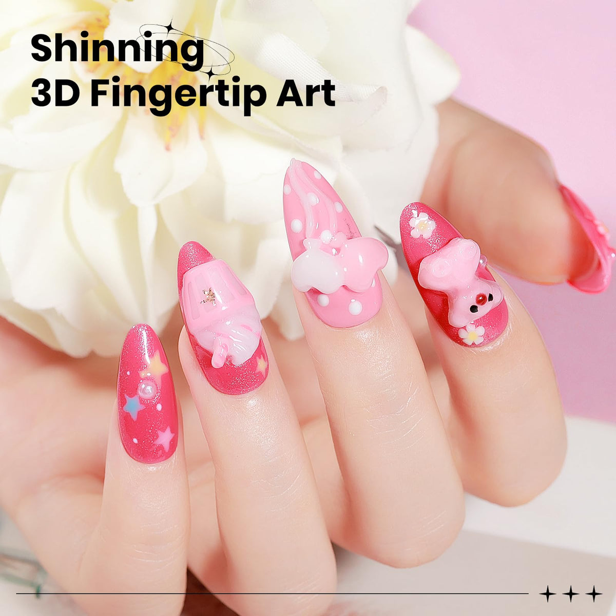 3D Gel for Nail Art, Clear 3d Sculpting Gel for Nail Art