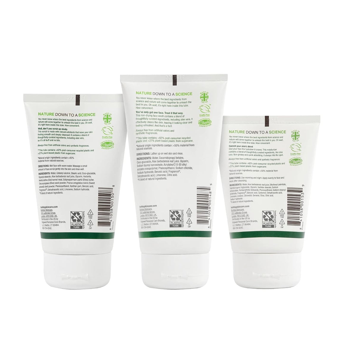 BULLDOG Mens Skincare and Grooming Original Full Face Kit with Moisturizer, Face Wash & Face Scrub