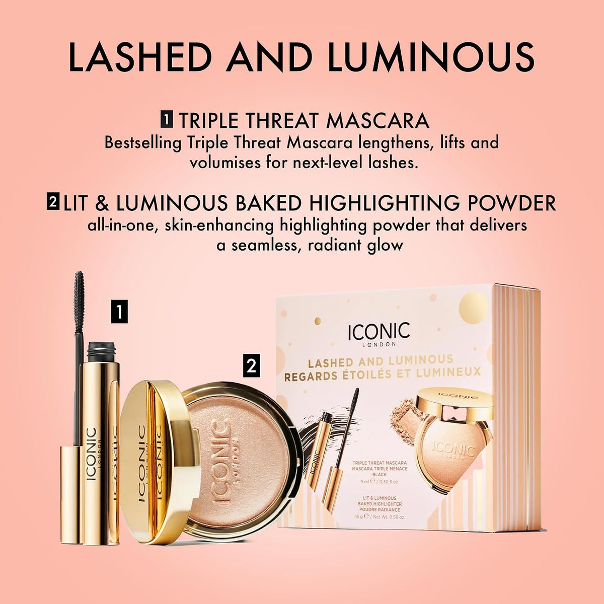 ICONIC LONDON Makeup Set for Natural Glow | Lashed and Luminous
