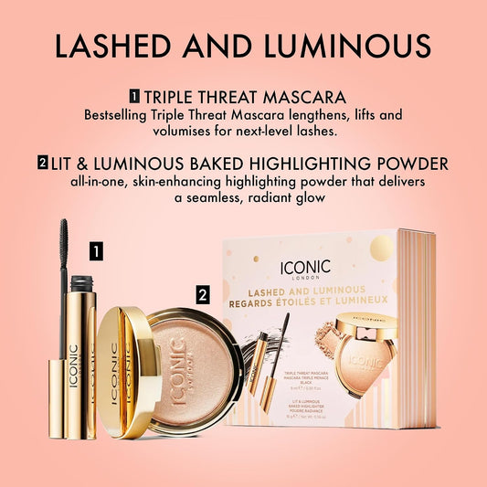 ICONIC LONDON Makeup Set for Natural Glow | Lashed and Luminous