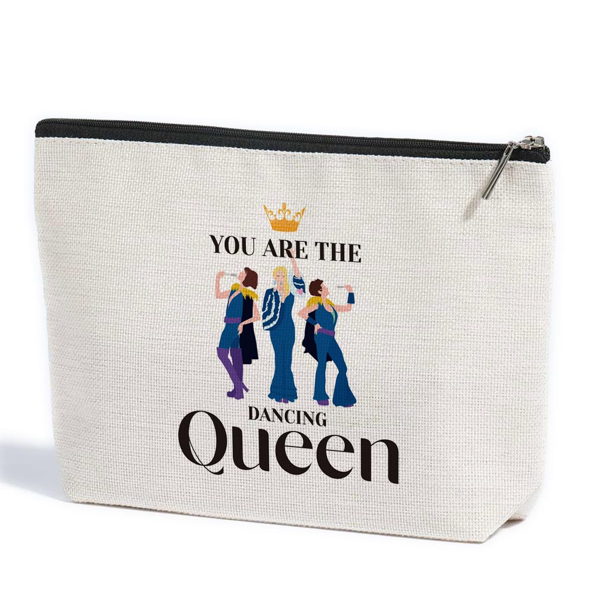 ZHAMEN Vintage Makeup Bag Weird Girls Cosmetic Bag for Women