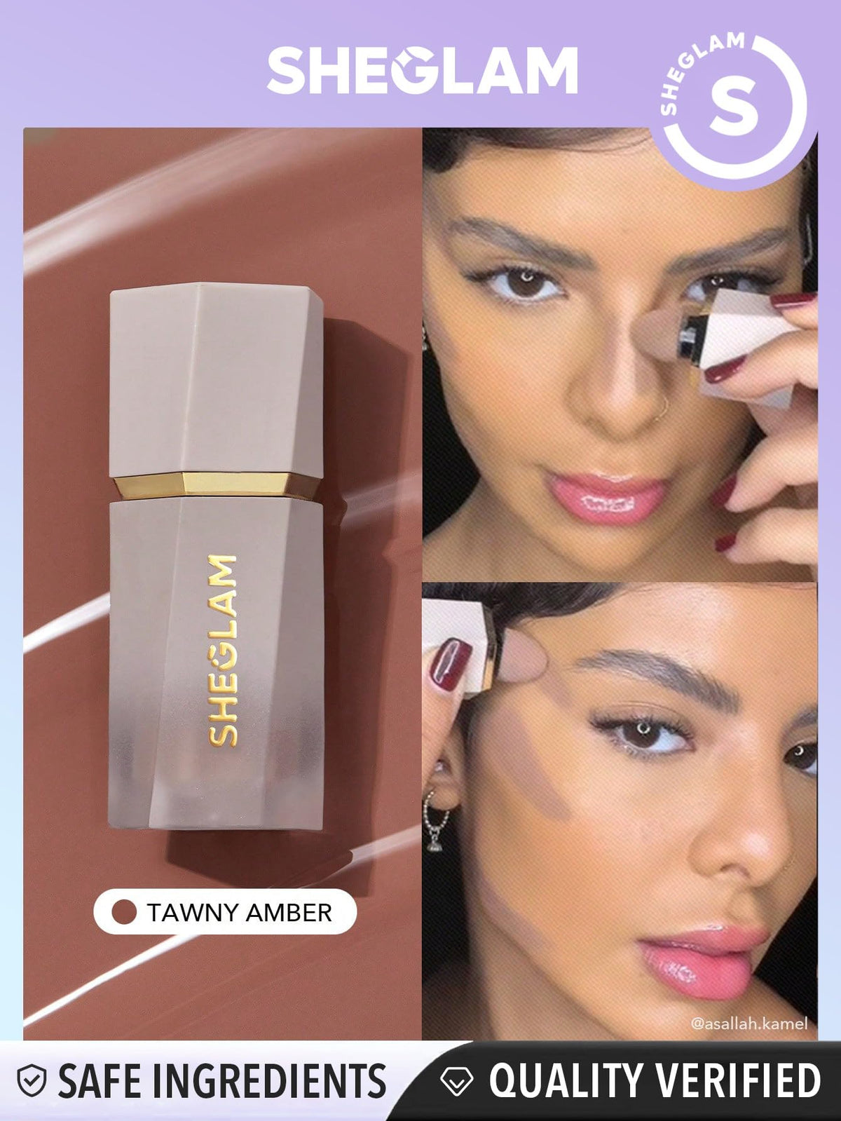 SHEGLAM Sun Sculpt Cool Toned Liquid Contour Stick Long Lasting Cream Bronzer Makeup - 01 Soft Tan