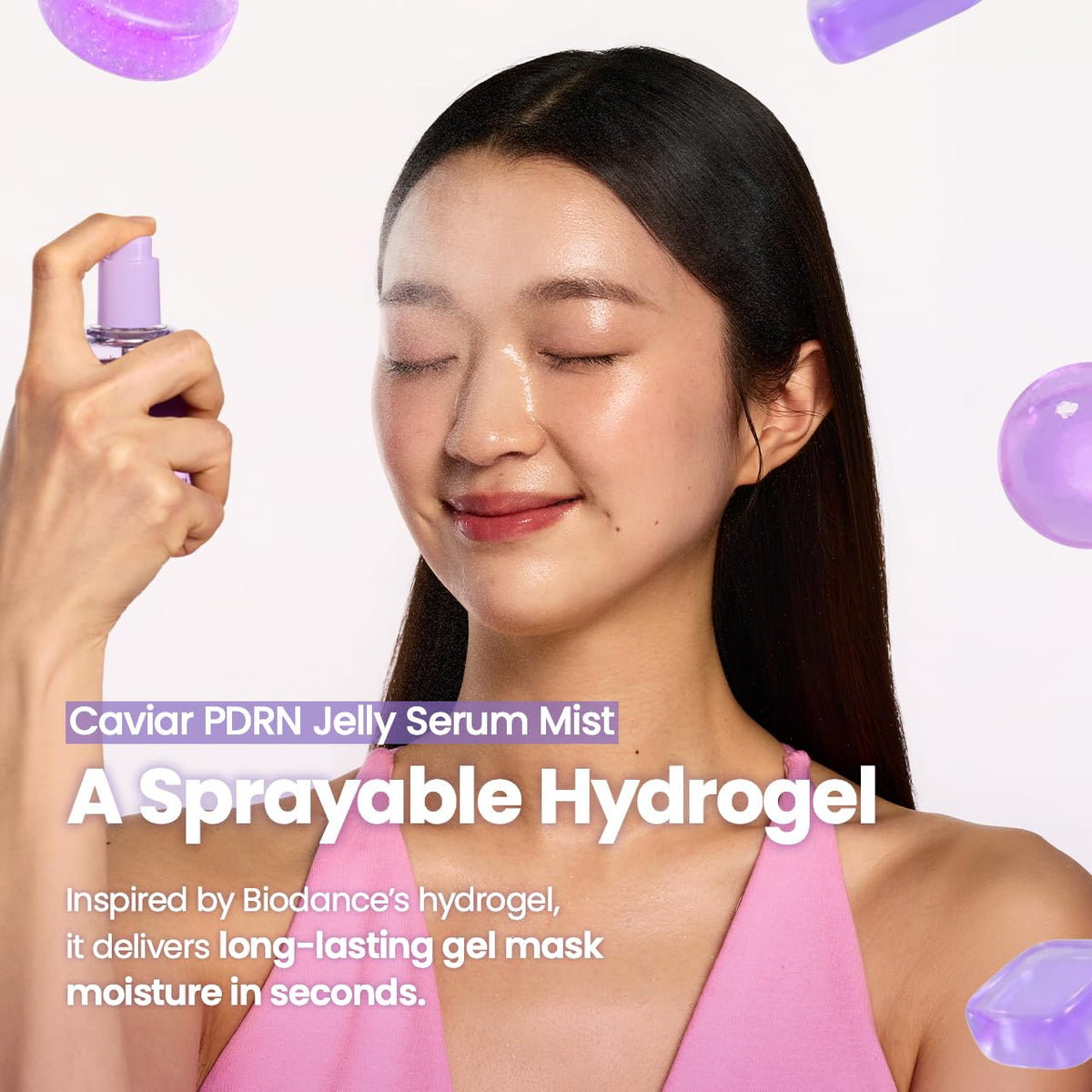 BIODANCE Collagen Peptides Jelly Serum Mist, Hydrating Face Mist, Plumping, Anti-Aging Face Spray, Sprayable Hydrogel, Travel Essentials & Self Care Gifts for Women, Korean Skin Care | 1.69 fl.oz