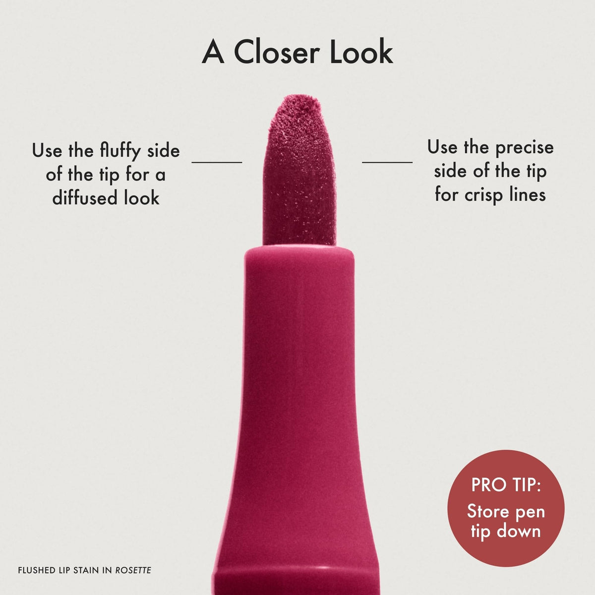 Summer Fridays Flushed Lip Stain Liner, 12hr Wear & Transfer-Proof, Rosette