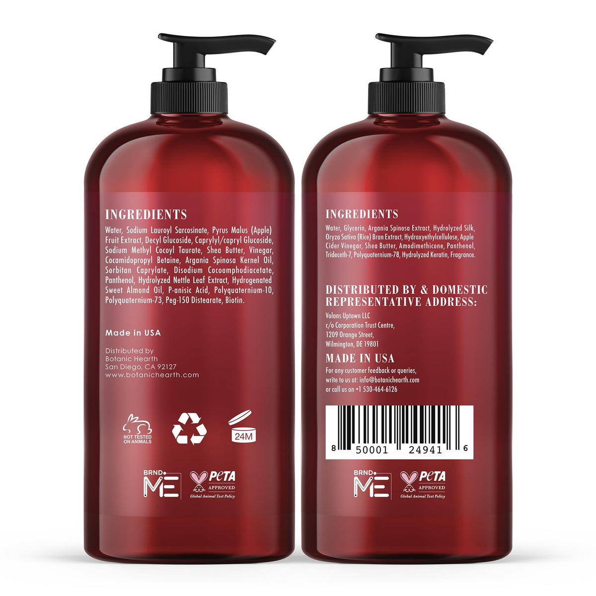 Botanic Hearth Tea Tree Shampoo And Conditioner Set - 16 Fl oz Each