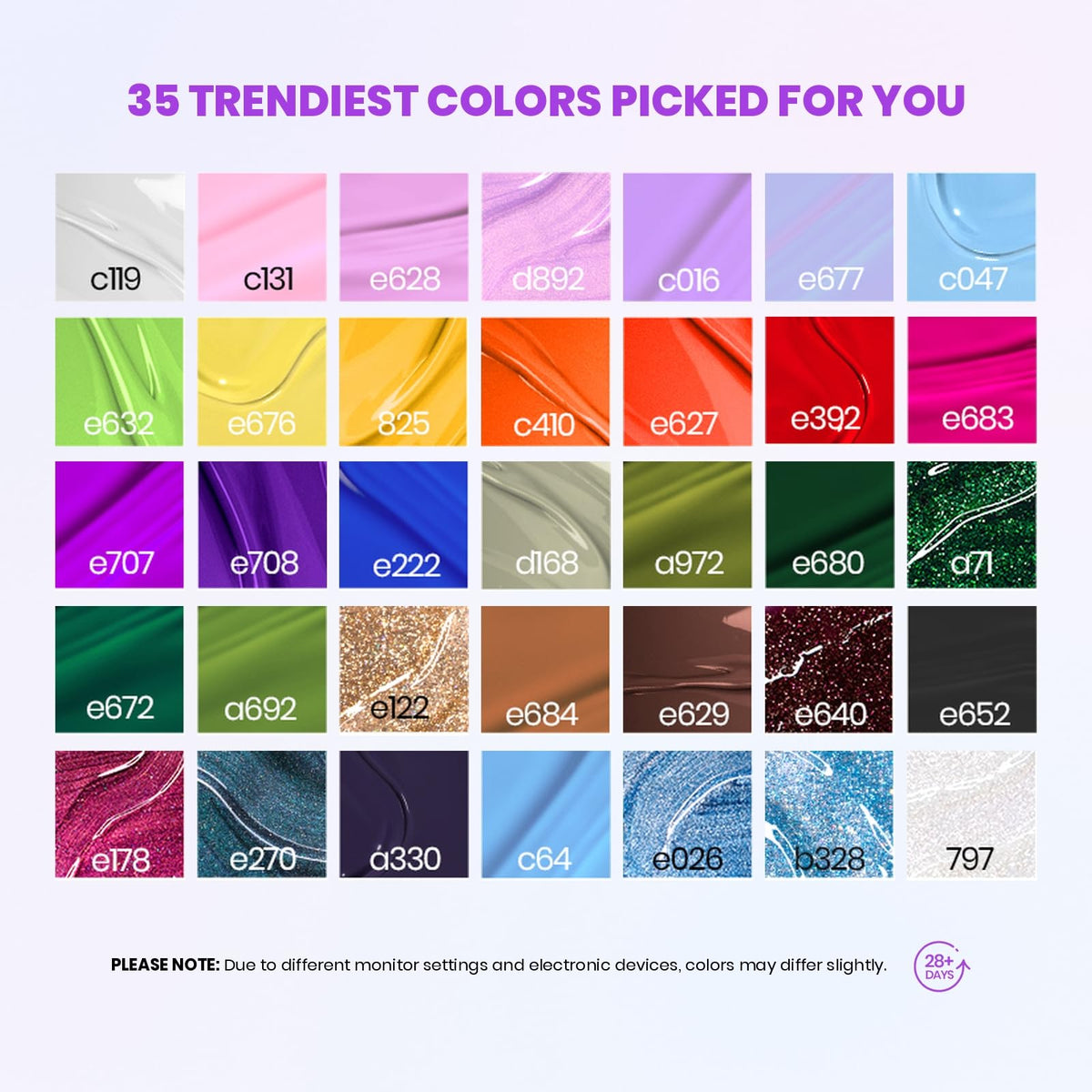 Beetles Fall Gel Polish Set, Fingertip Palette Collection, 32 Colors