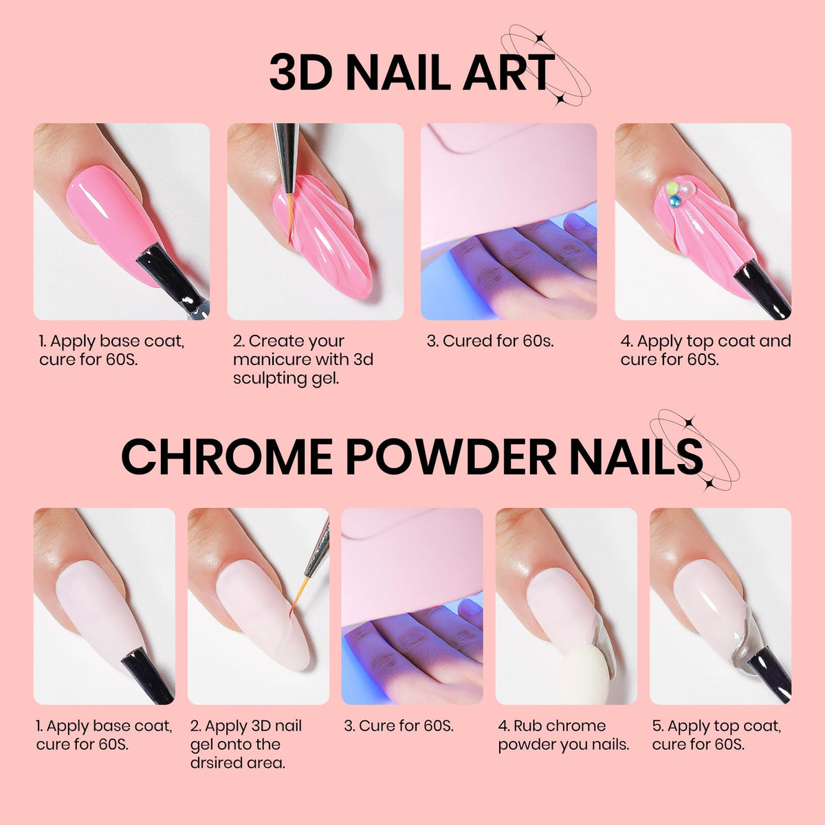3D Gel for Nail Art, Clear 3d Sculpting Gel for Nail Art