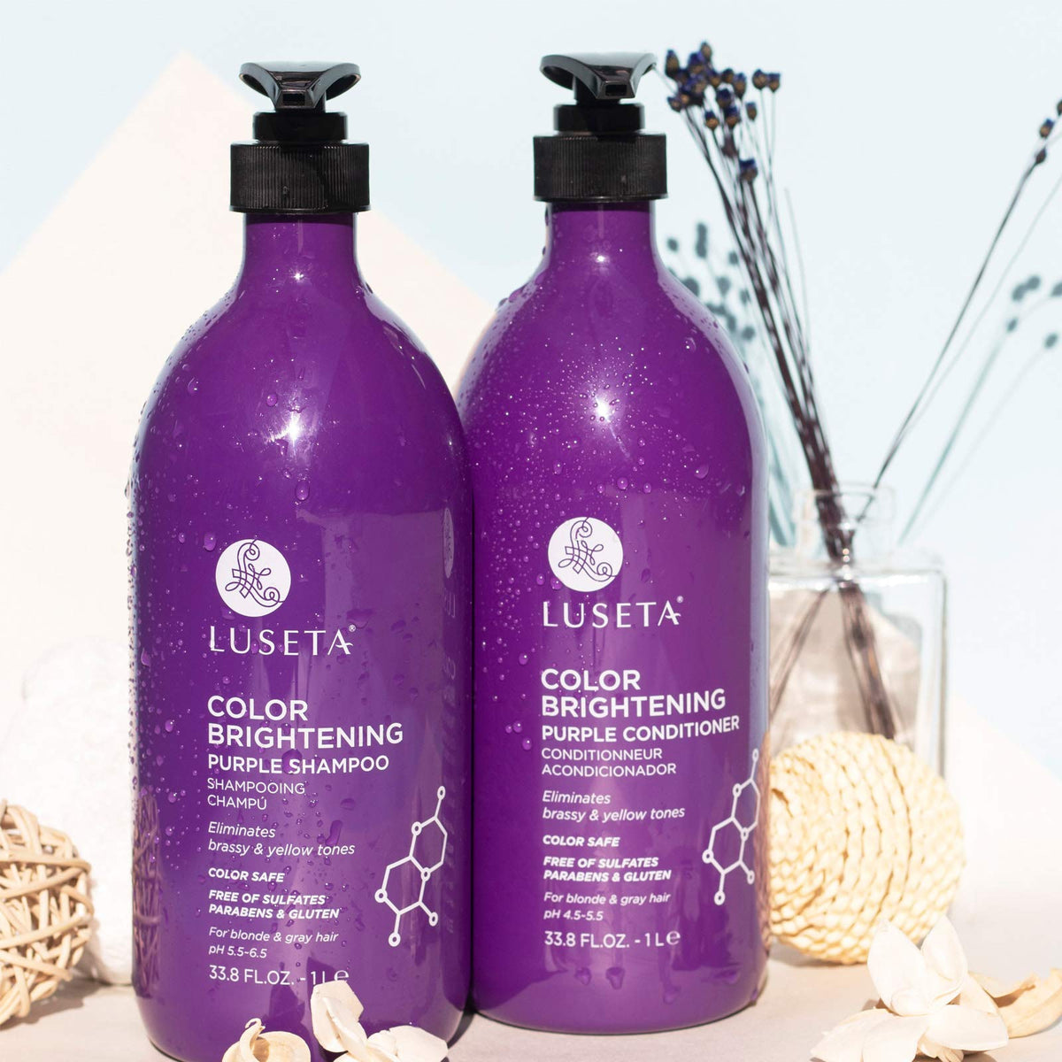 Luseta Rosemary Mint Shampoo and Conditioner Set for Hair Strengthening