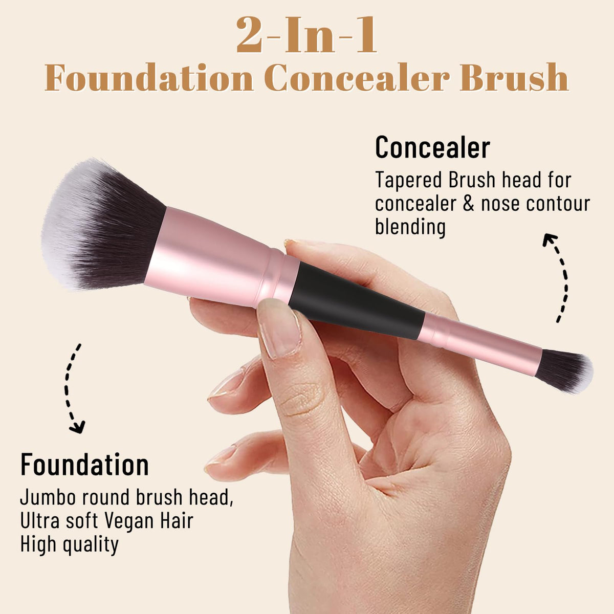 Color Changing Foundation 4-in-1 with SPF50, Match Liquid Foundation Medium