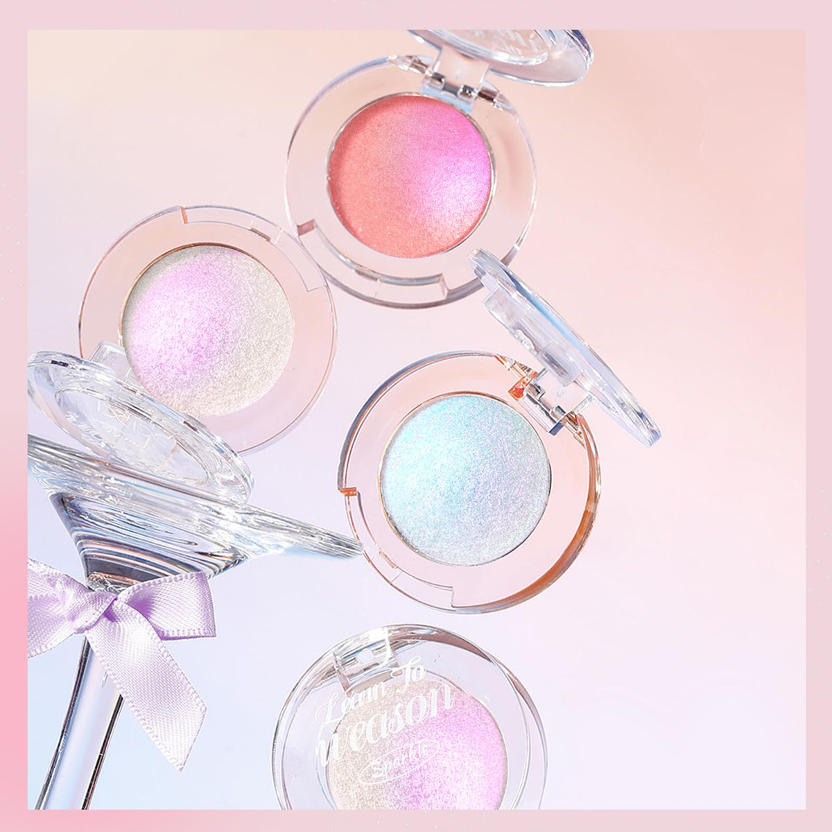 HOSAILY Holographic Duochrome Blue Glitter Eyeshadow, Color Shift Metallic Shimmer Eyeshadow Palette, Chameleon Sparkle Inner Corner Eye Highlighter, Iridescent Eye Shadow Palette Fairy Makeup#04