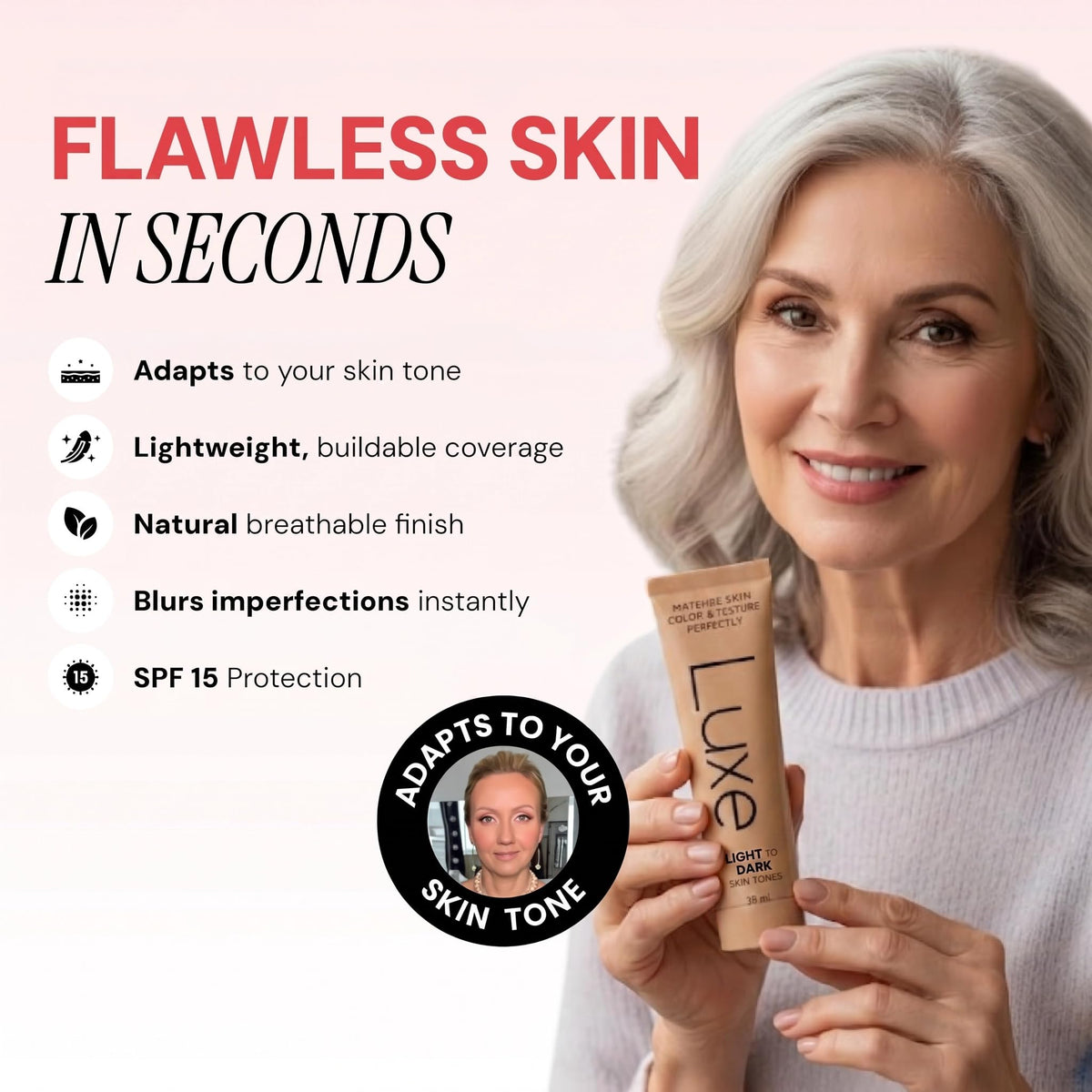 Luxe Color Changing Foundation – Light