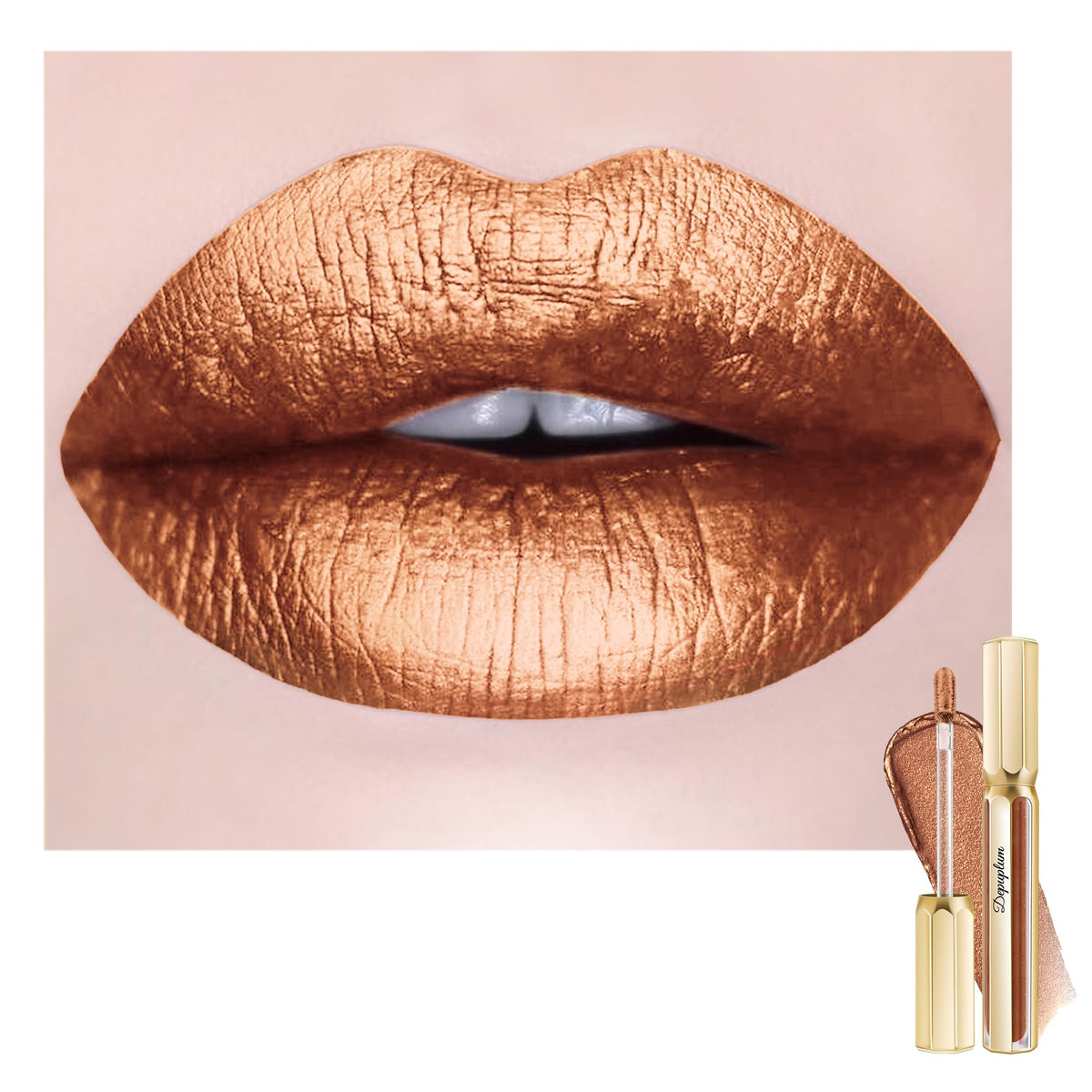 Depuplum Purple Lipsticks for Women Metallic Glitter Lipstick Long Lasting