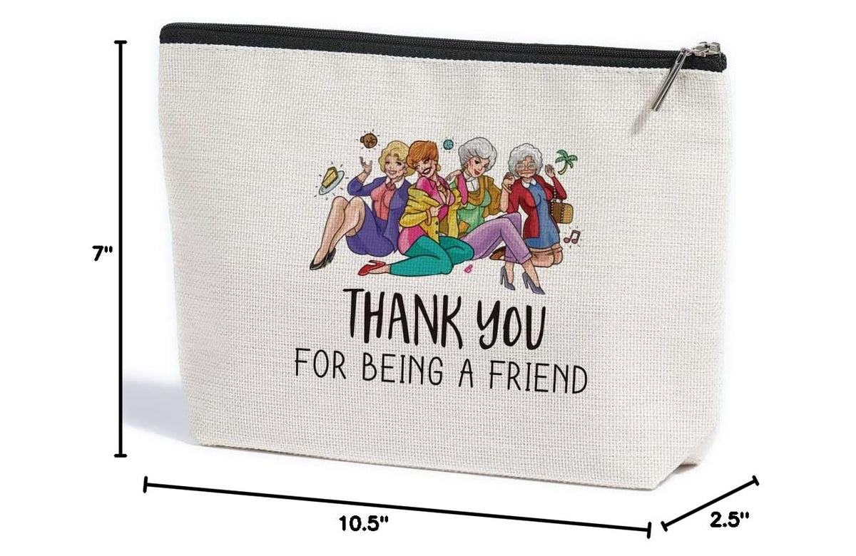 ZHAMEN Vintage Makeup Bag Weird Girls Cosmetic Bag for Women