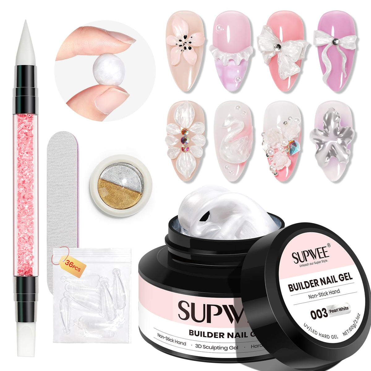 3D Gel for Nail Art, Clear 3d Sculpting Gel for Nail Art