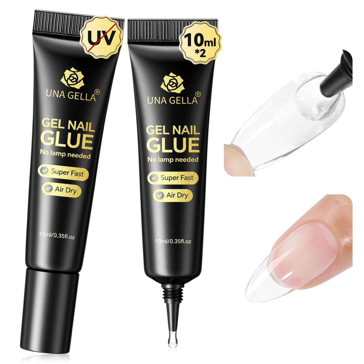 UNA GELLA Solid Nail Glue Super Strong for Press On Nails & Nail Tips 15g