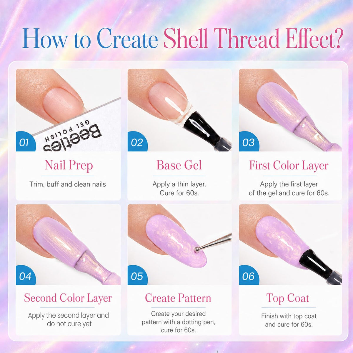 beetles Gel Polish Whispers of Love Jelly Gel Nail Polish Set, 6 Colors