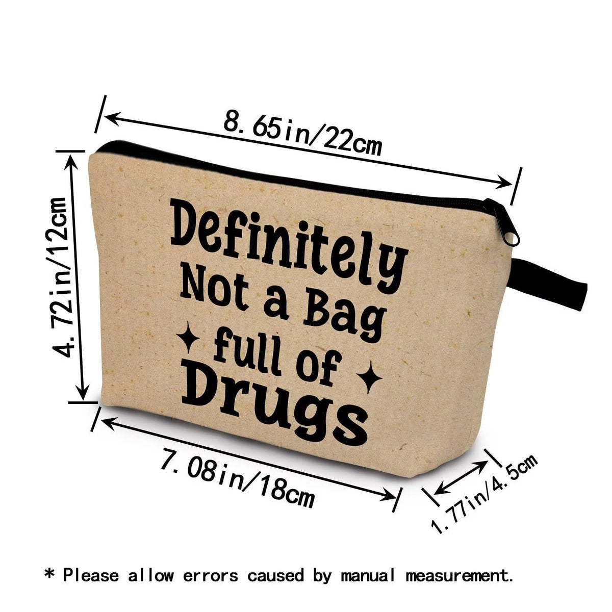 Funny Quote Print Small Cosmetic Bag -1