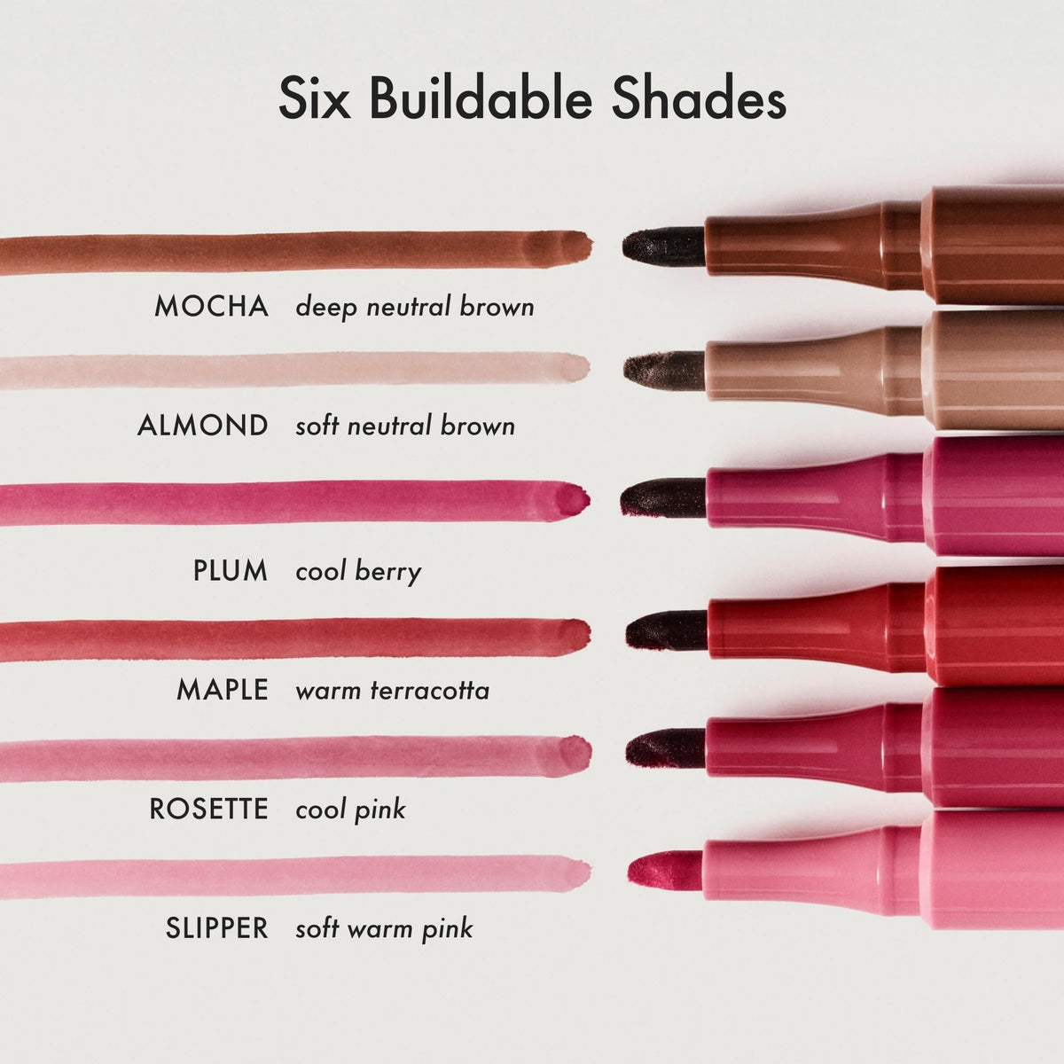 Summer Fridays Flushed Lip Stain Liner, 12hr Wear & Transfer-Proof, Rosette