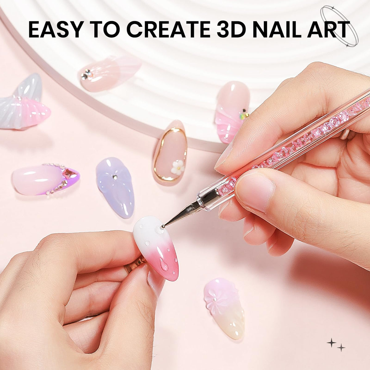 3D Gel for Nail Art, Clear 3d Sculpting Gel for Nail Art