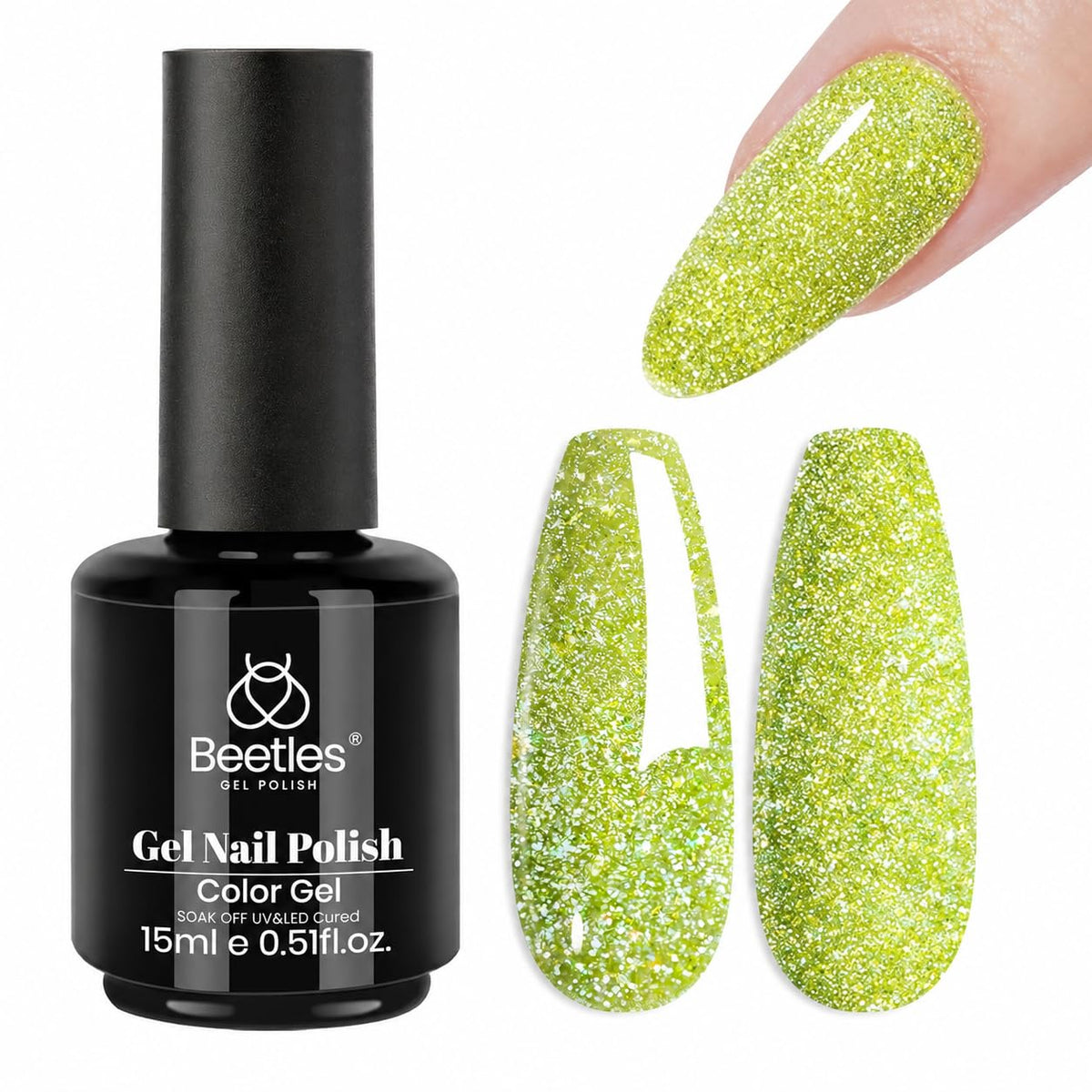 Beetles White Gel Nail Polish, 1pc 15ml White Gel Polish