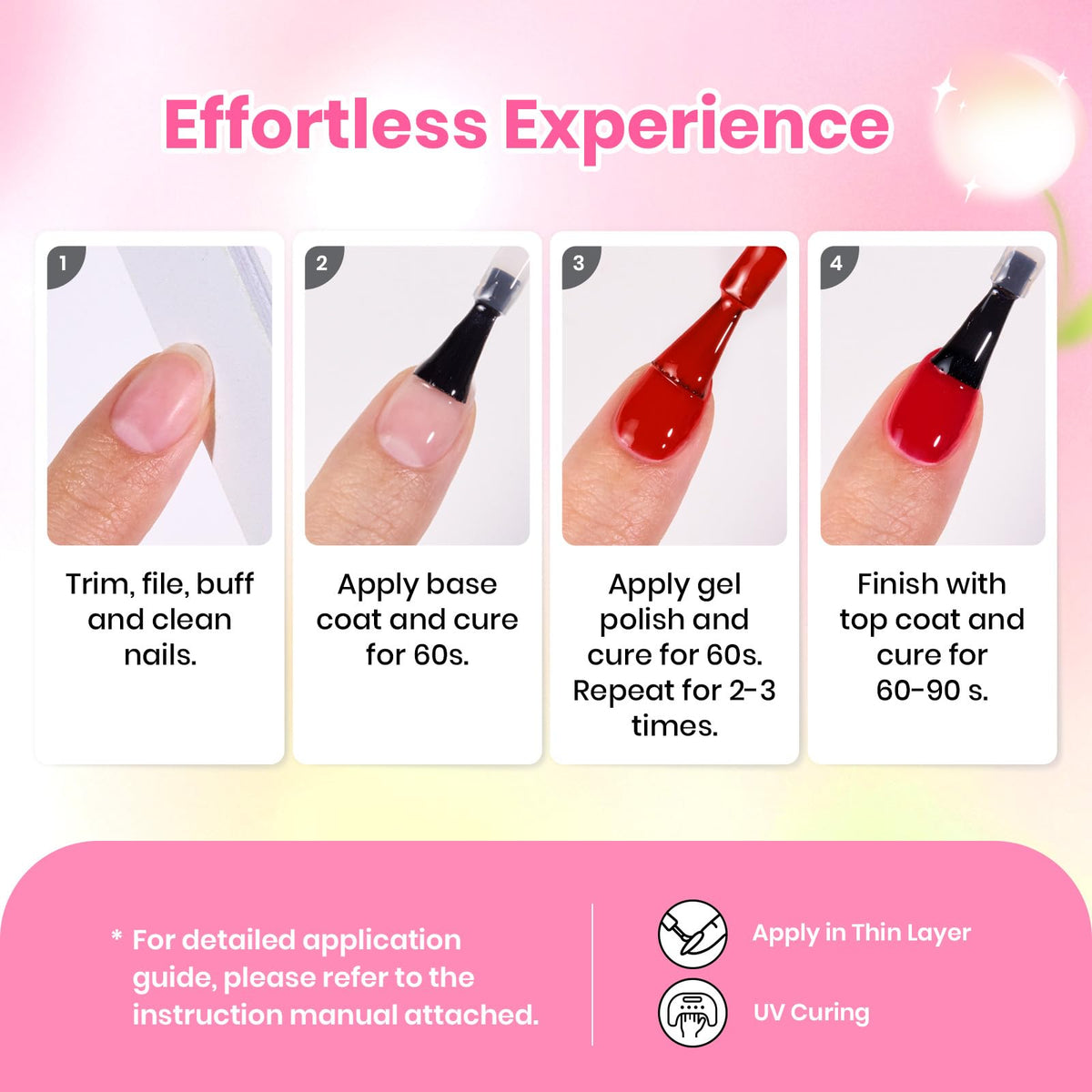 Beetles Fall Gel Nail Polish Set, 23Pcs Brown Burgundy Red Nude Pink
