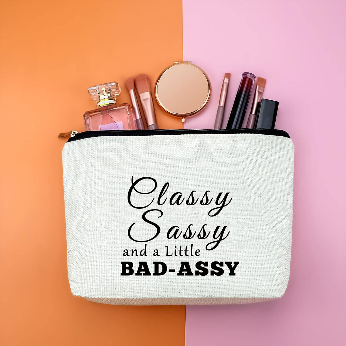 Friendship Gift Makeup Bag Gift for Women Best Friends Gift Cosmetic Bag Novelty Gift Female Birthday Christmas New Year Gifts for Friends Graphic Sarcastic Gift for Coworkers Employer Sister