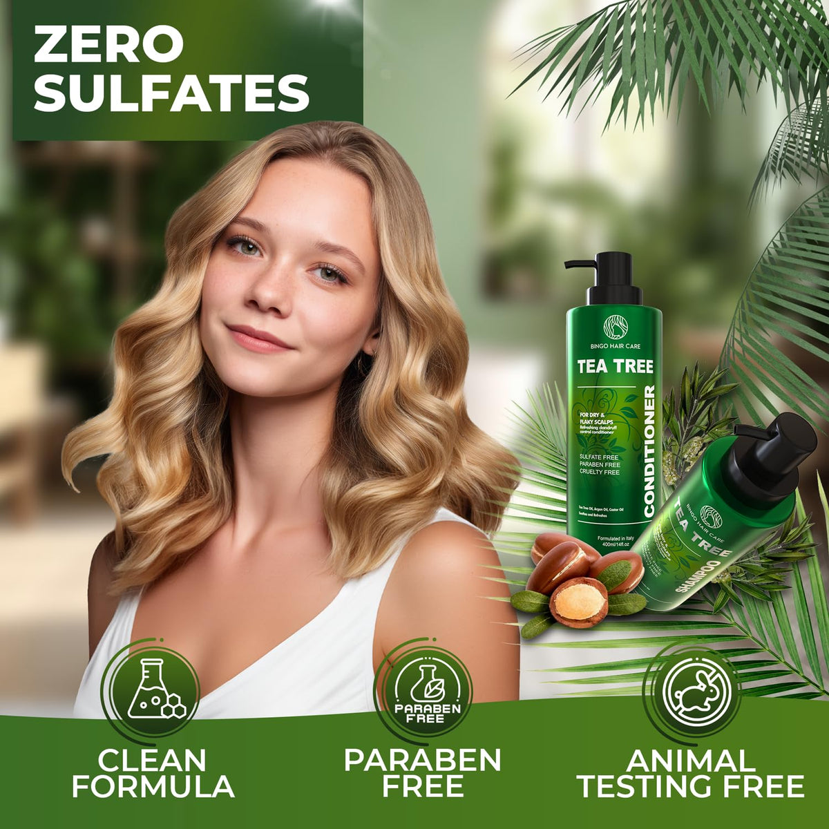Curly Shampoo and Conditioner Set - Sulfate Free Moisturizing Formula - Deep Treatment for Curly and Permed Hair Women and Men - 14 Fl Oz (Set of 2)
