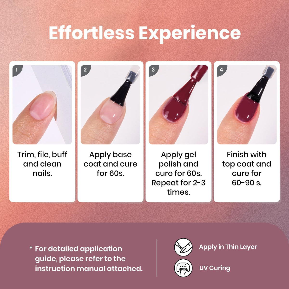 beetles Gel Polish Whispers of Love Jelly Gel Nail Polish Set, 6 Colors
