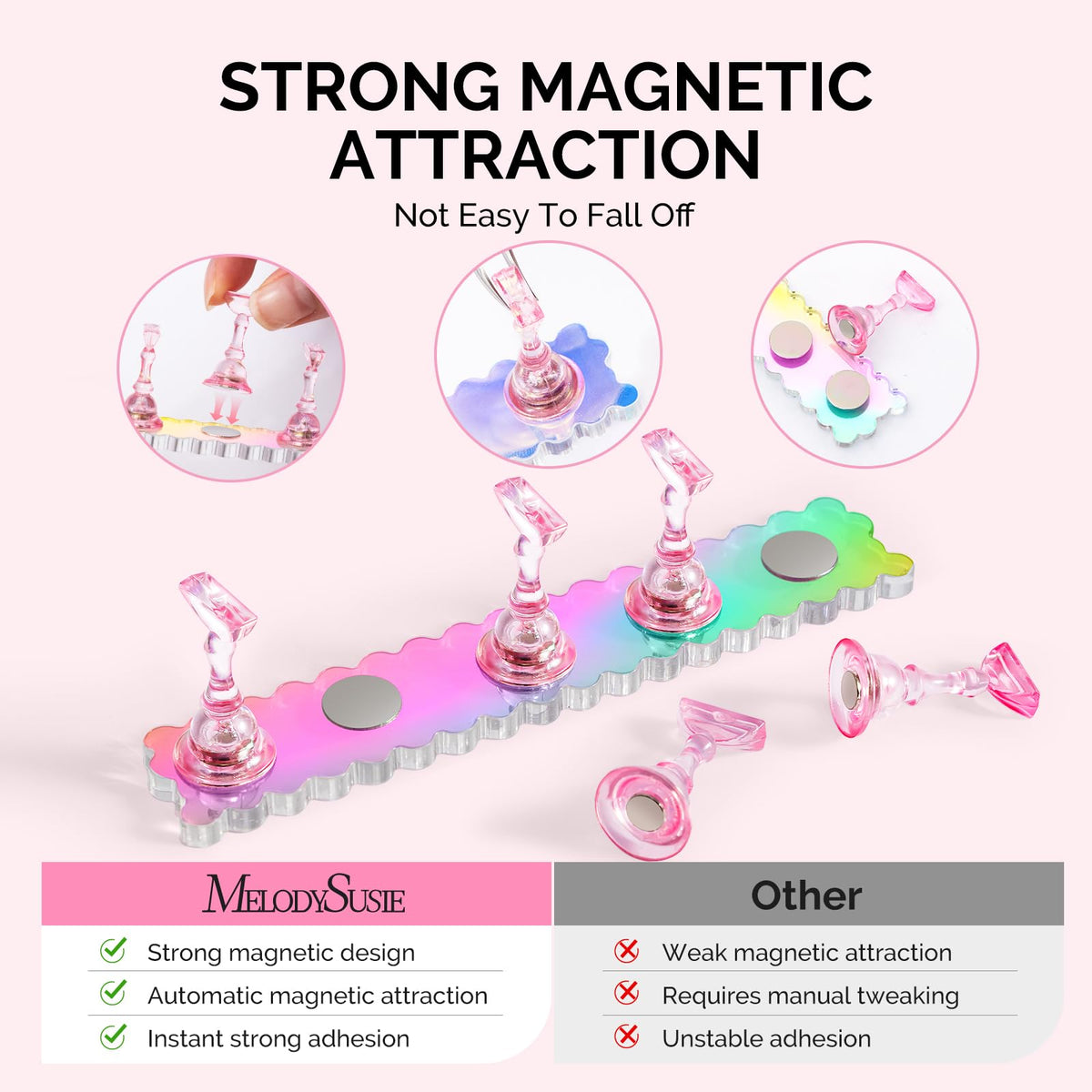 MelodySusie Nail Art Brushes Set, 6pcs Nail Art Design Pen Painting Tools