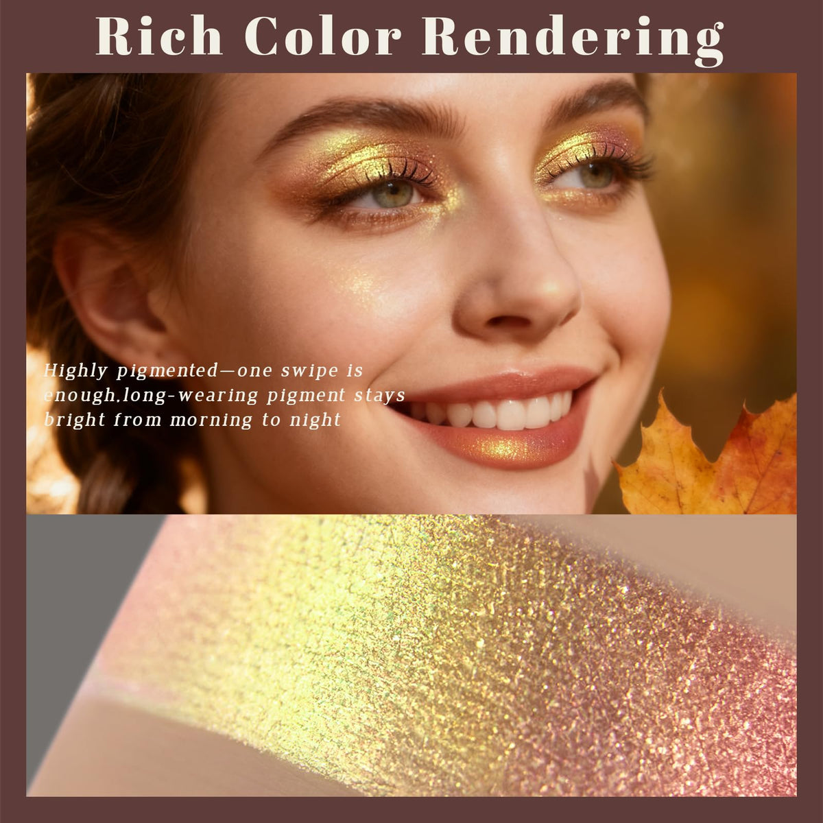 Noerrors Duochrome Plum Mauve Green Blue Glitter Eyeshadow Palette, Holographic Chameleon Rich Color Shimmer Metallic Eye Shadow, Color Shift Sparkle Iridescent Eye Brightener Fairy Makeup for Rave#02