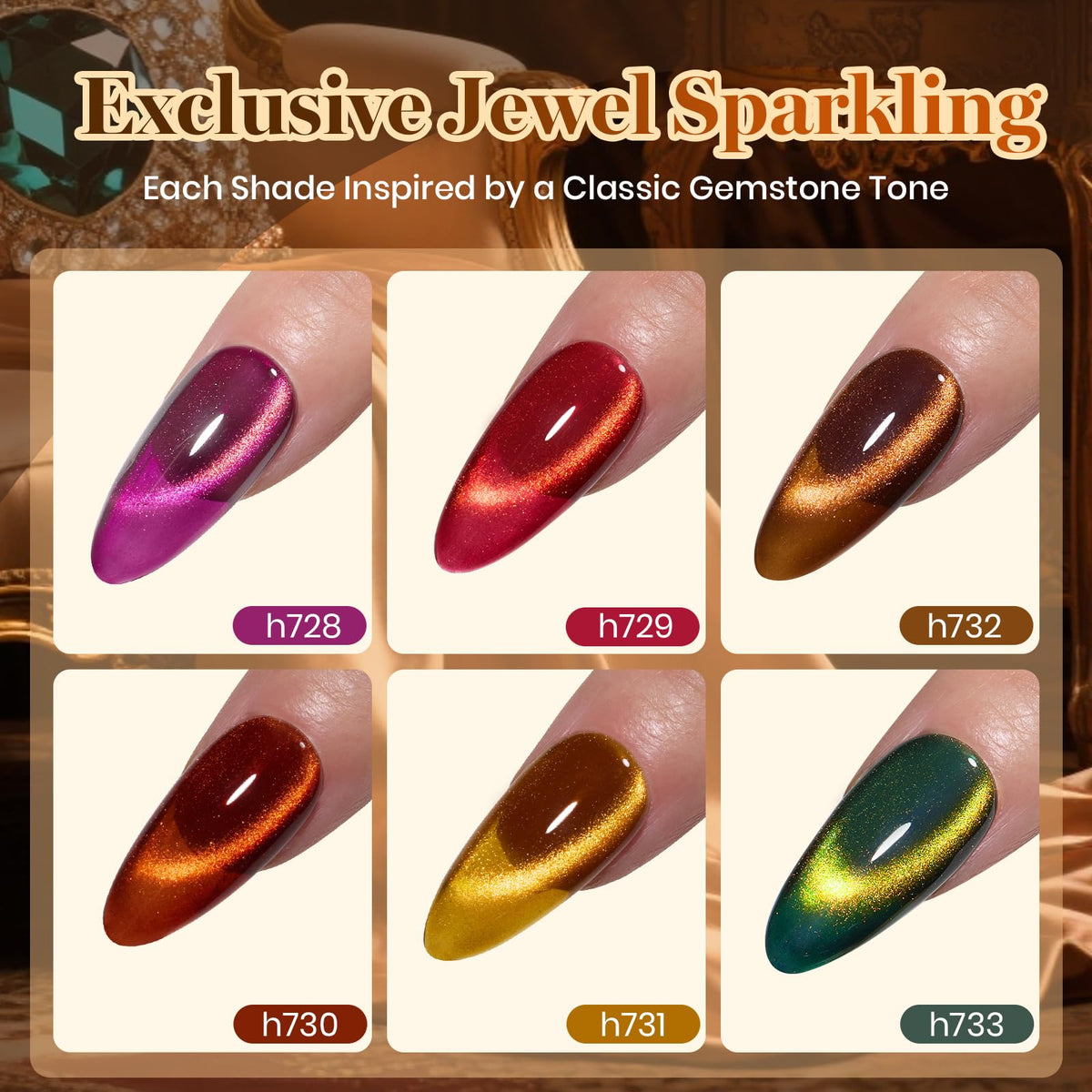 beetles Gel Polish Whispers of Love Jelly Gel Nail Polish Set, 6 Colors