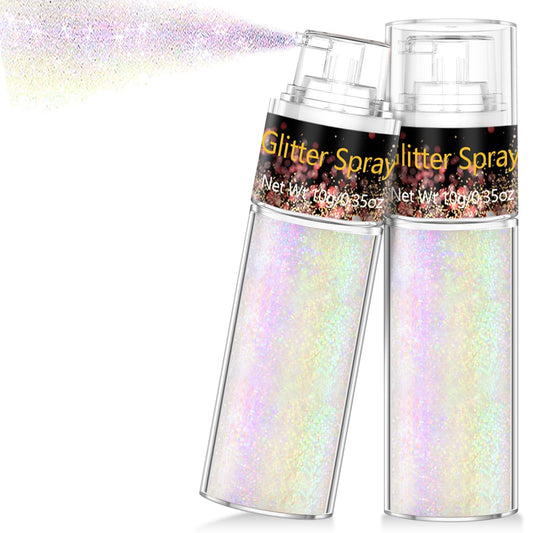 Scarman Hair and Body Glitter Spray, 1PC Glint-Rainbow Hairspray Powder