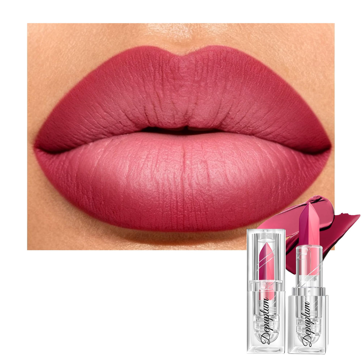 Depuplum Black Lipstick Glitter Red Lipstick Ombre Lips Dual Tone