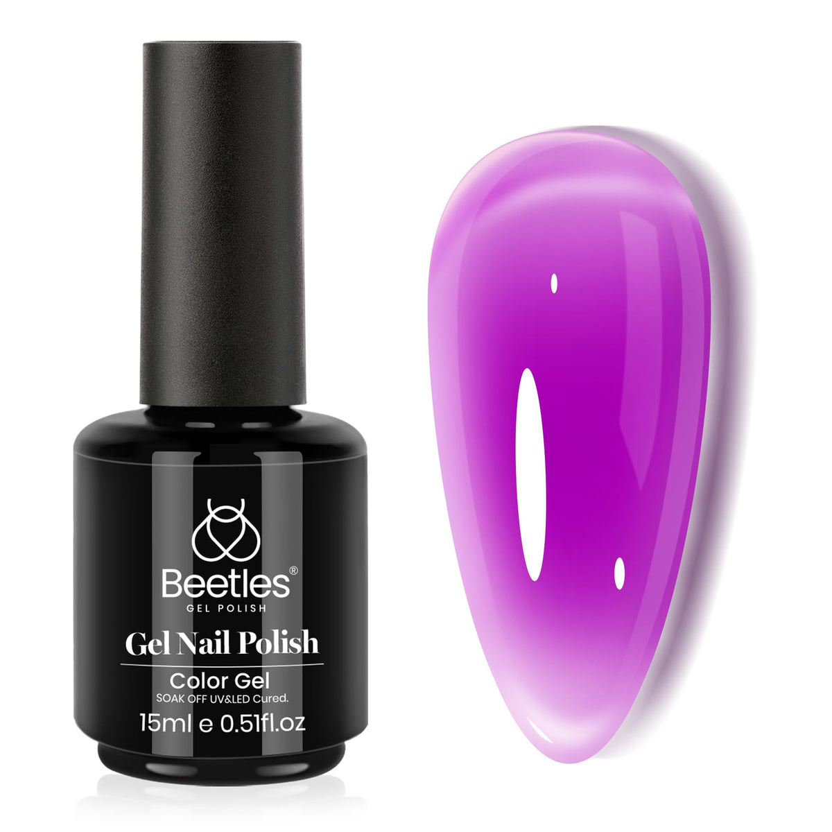 Beetles White Gel Nail Polish, 1pc 15ml White Gel Polish