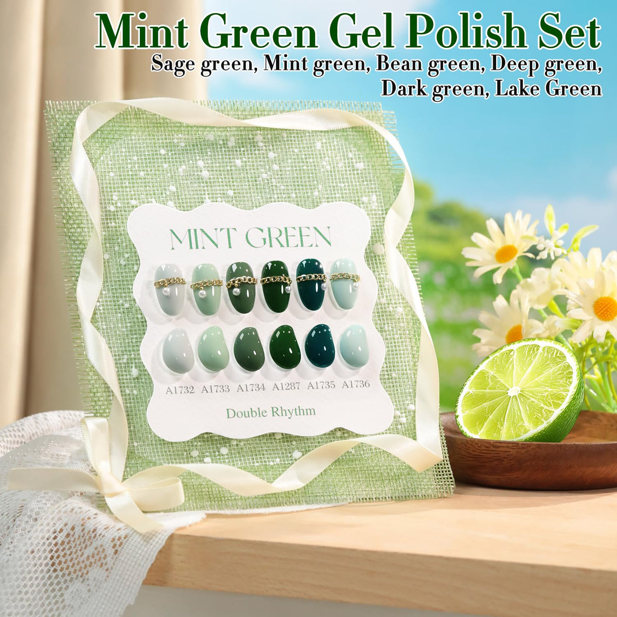 Double Rhythm 6 Pcs 15 ML Gel Polish Set Same Color Same Bottle Soak Off Gel Polish Kit Nail Art Manicure Salon DIY at Home for Women (Dark Light Brown Orange Maroon-T6-6)