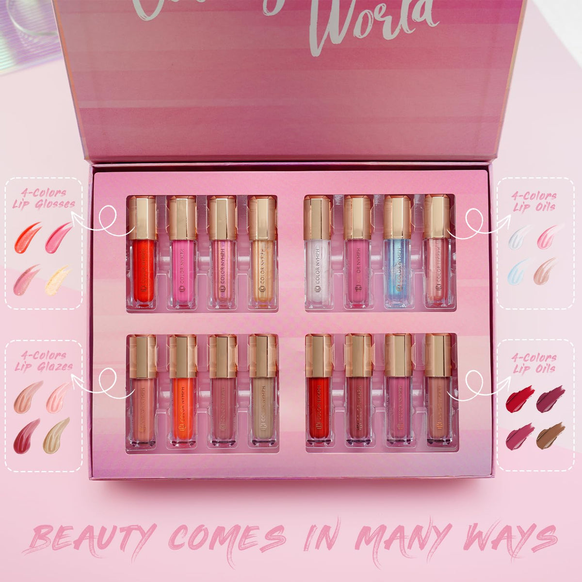 Color Nymph Makeup Kit for Teens Girls Beginners Travel Make up Set Green