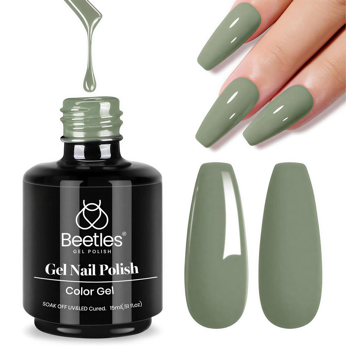 Beetles White Gel Nail Polish, 1pc 15ml White Gel Polish