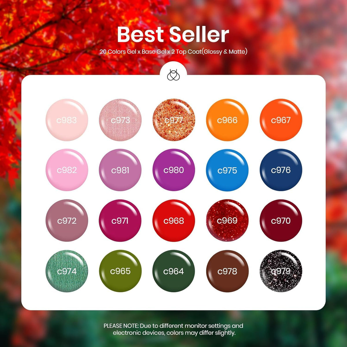 Beetles Cat Eye Gel Nail Polish Set, 36 Colors Magnetic Fall Gel Polish Kit