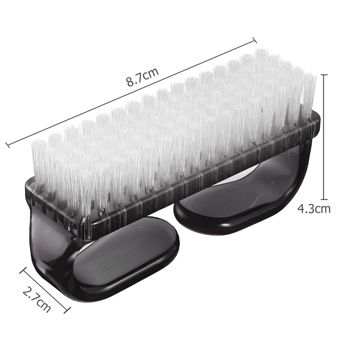 Larbois Handle Grip Nail Brush, Nail Brushes Hand Fingernail Brush Cleaner Scrubbing Kit Pedicure for Toes and Nails Men Women (4 Pack)