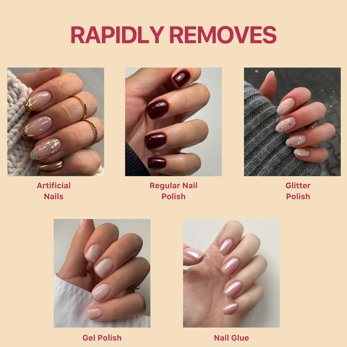 100% Pure Acetone Nail Polish Remover | Professional Quality | Easy To Use | Rapidly Removes Natural, Gel, Acrylic, shellac, and Glitter Nails | 8 Fl oz