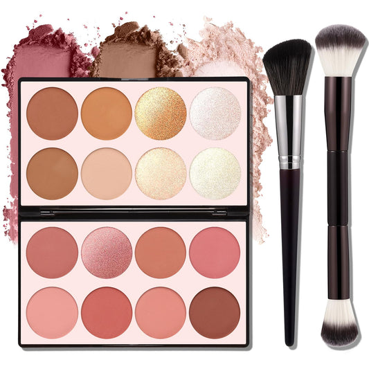 16 Colors Contour Palette Make up - Blush Highlighters Bronzer Powder All in one Makeup Palettes Contour Kit - Face Cosmetics Gifts for Women Beauty for Festivals (SET1)