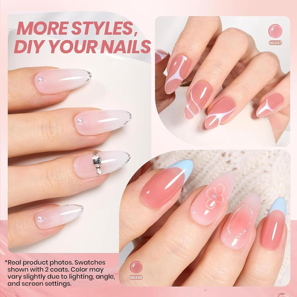 beetles Gel Polish Whispers of Love Jelly Gel Nail Polish Set, 6 Colors